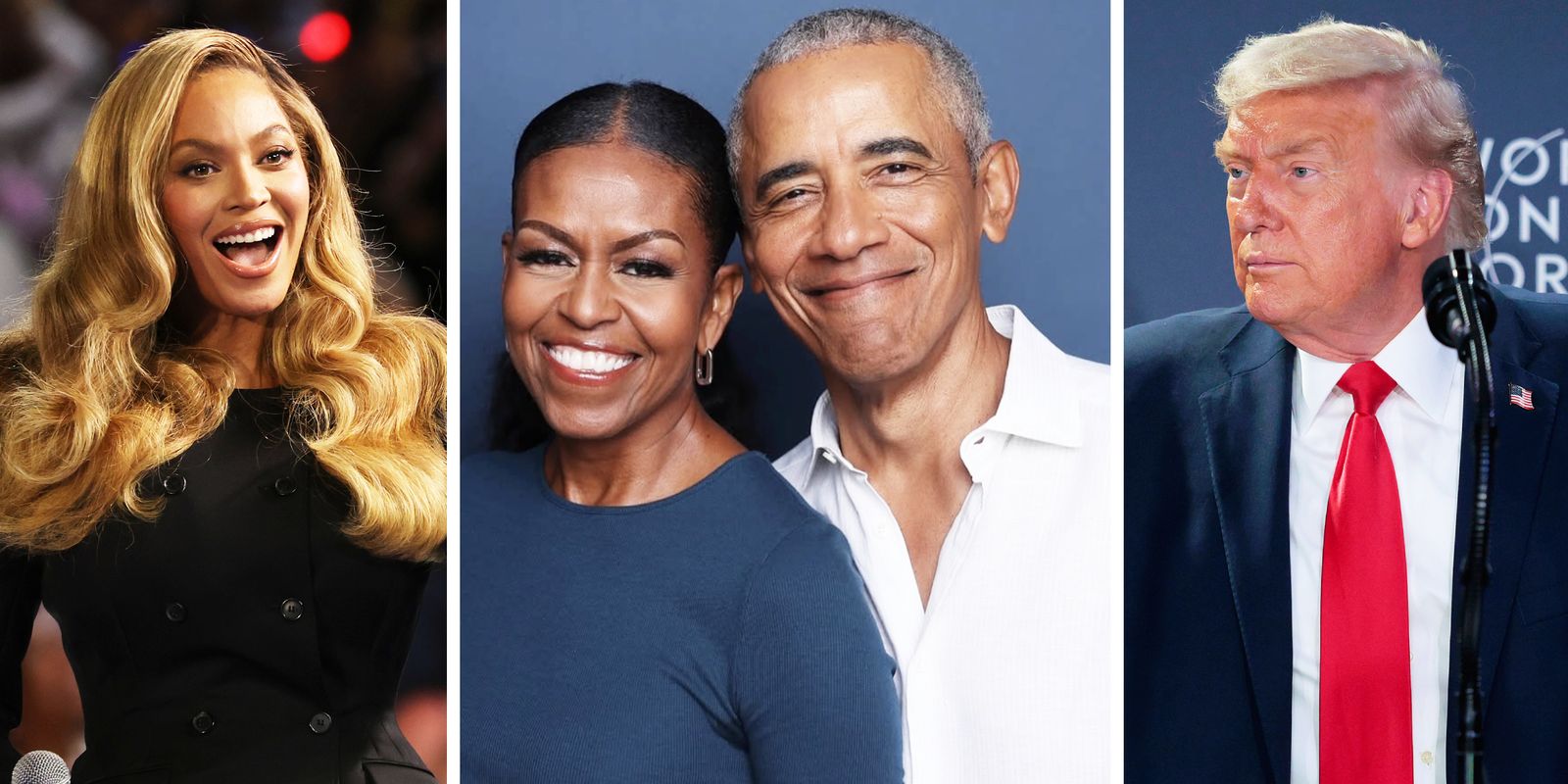 Beyoncé | Michelle and Barack Obama | Donald Trump | Source: Getty Images and instagram.com/barackobama/