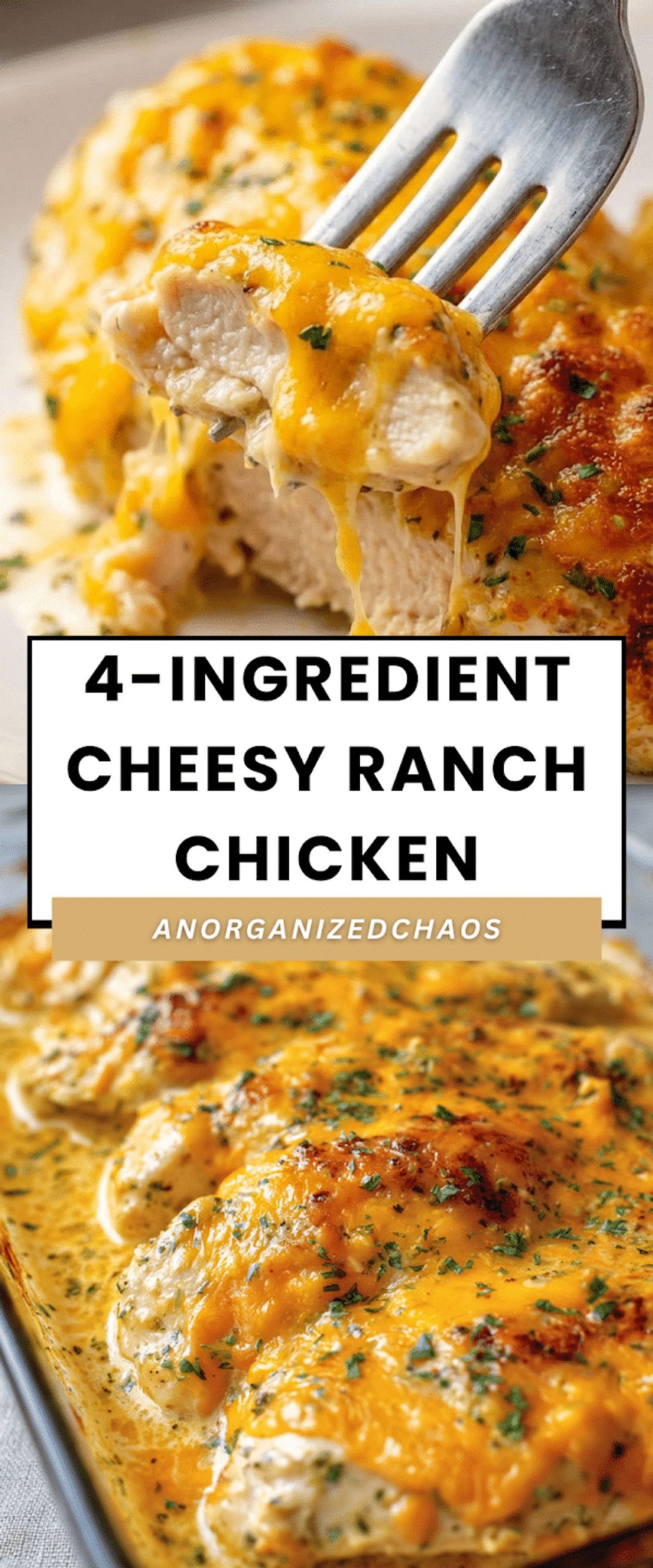 4-Ingredient Cheesy Ranch Chicken
