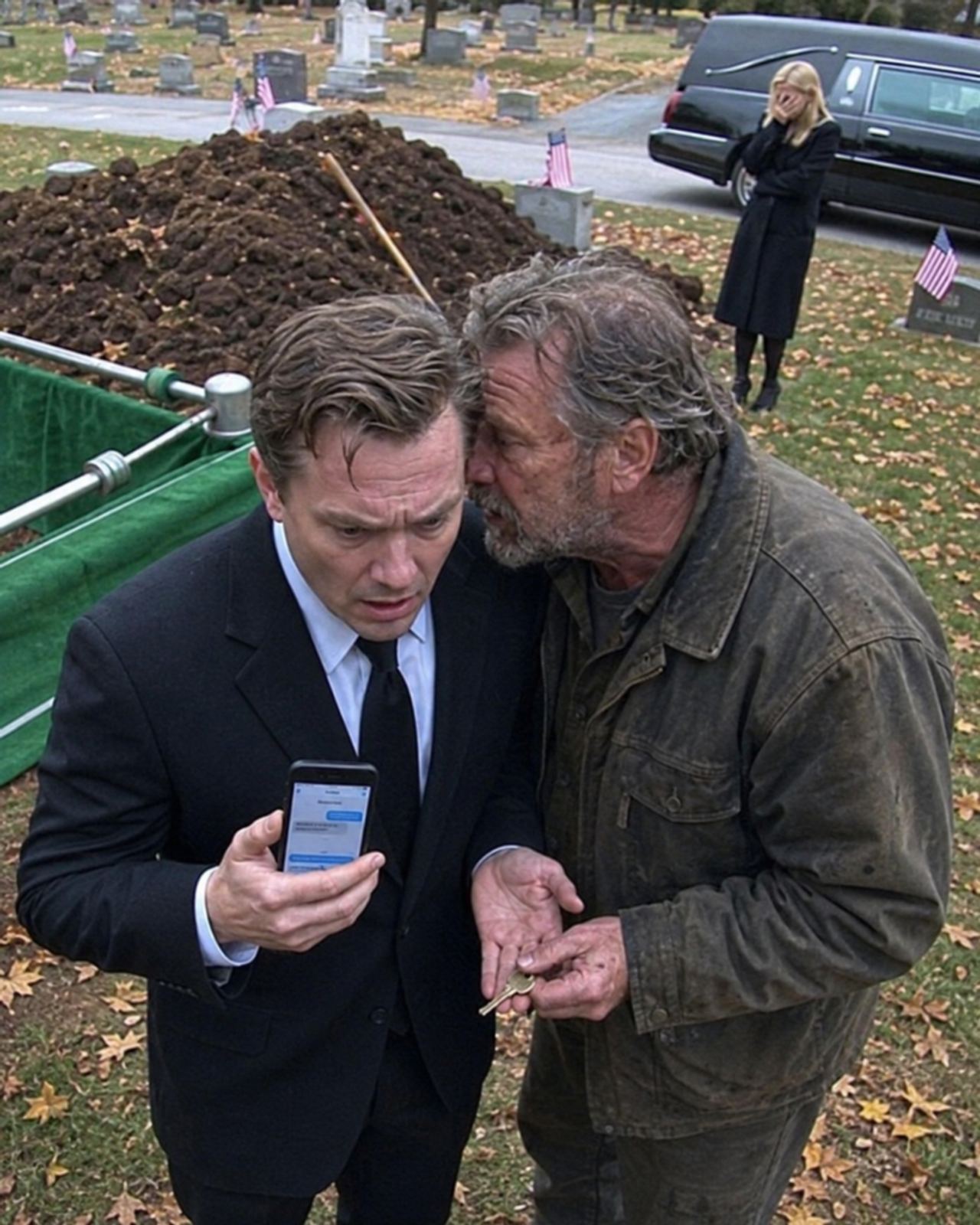 At my father’s graveside, the gravedigger grabbed my arm and whispered, ‘Sir, your father paid me to bury an empty coffi