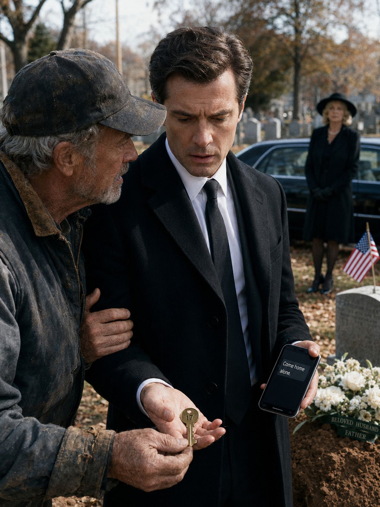 At my father’s graveside, the gravedigger grabbed my arm and whispered, ‘Sir, your father paid me to bury an empty coffi