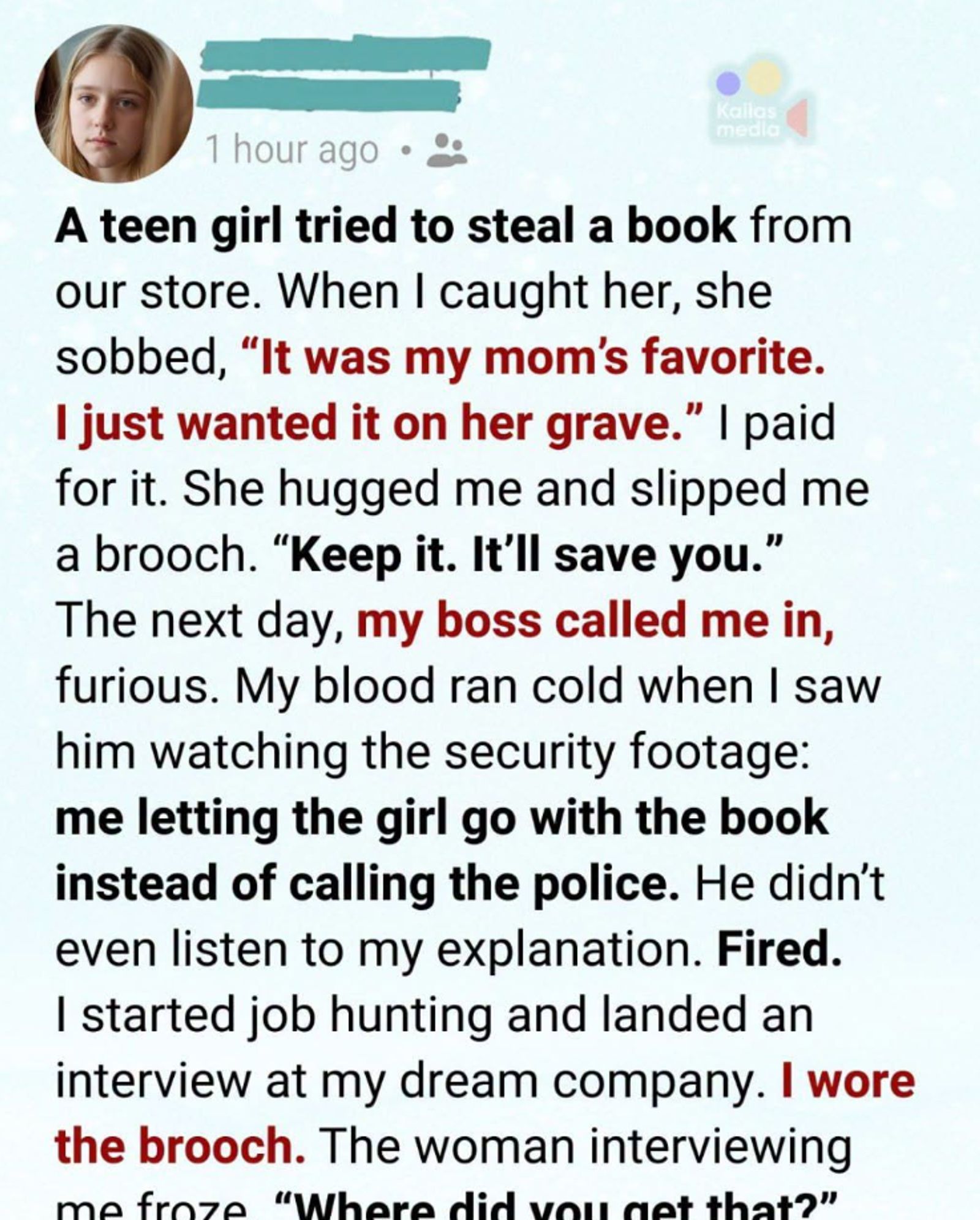 I Let a Girl Steal a Book for Her Mother’s Grave—The Brooch She Slipped Into My Hand Saved Us Both