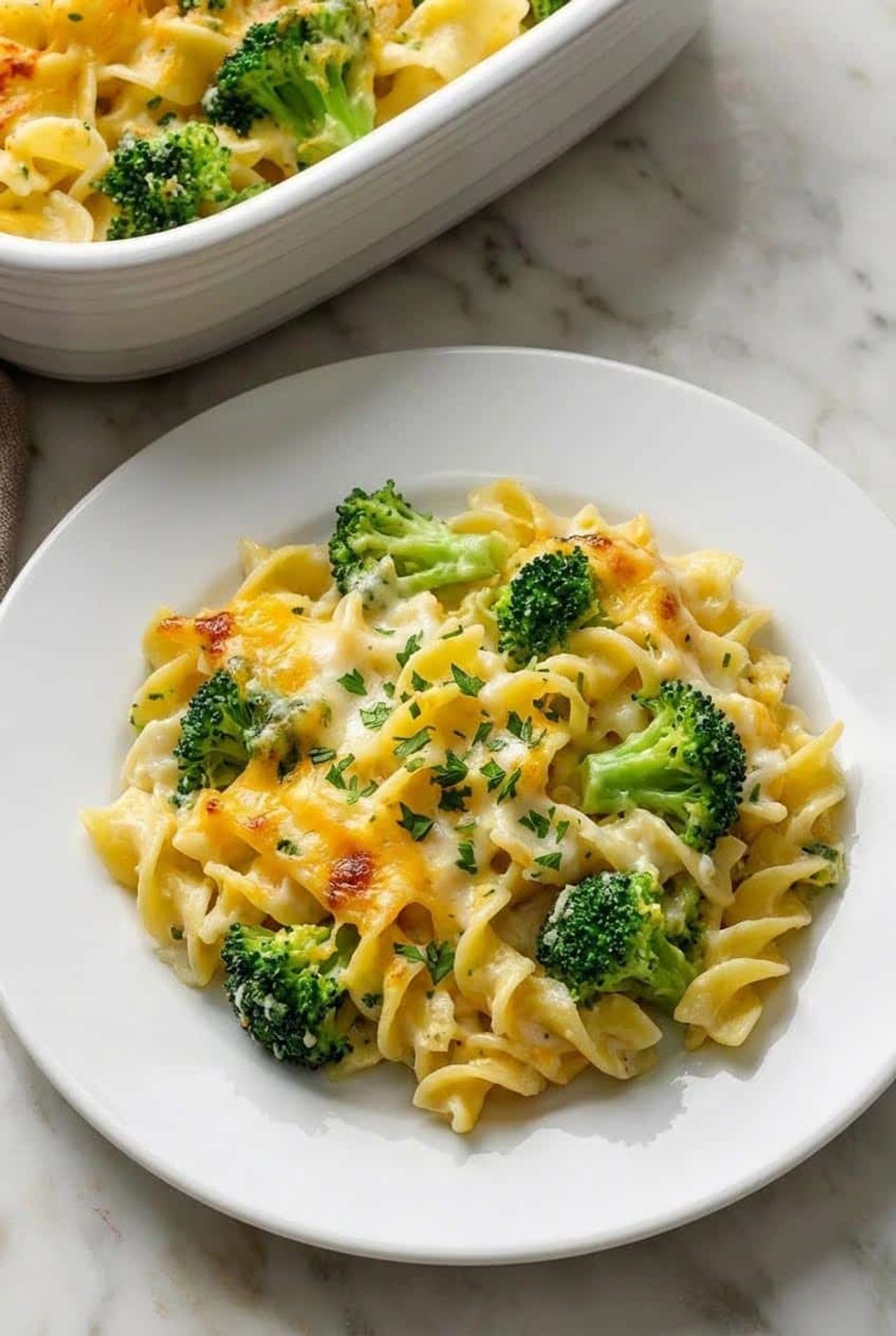 Cheddar Broccoli Noodles