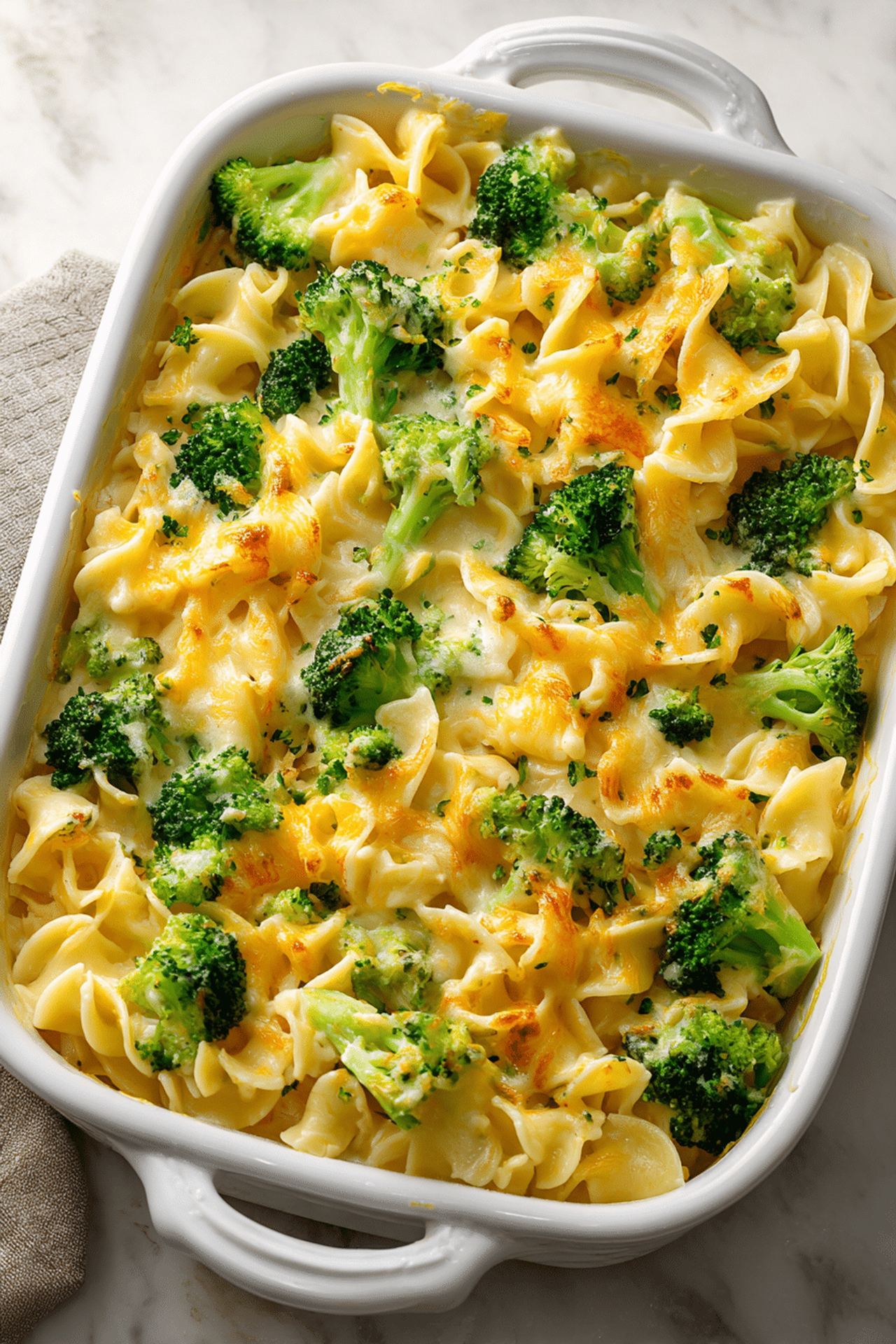Cheddar Broccoli Noodles