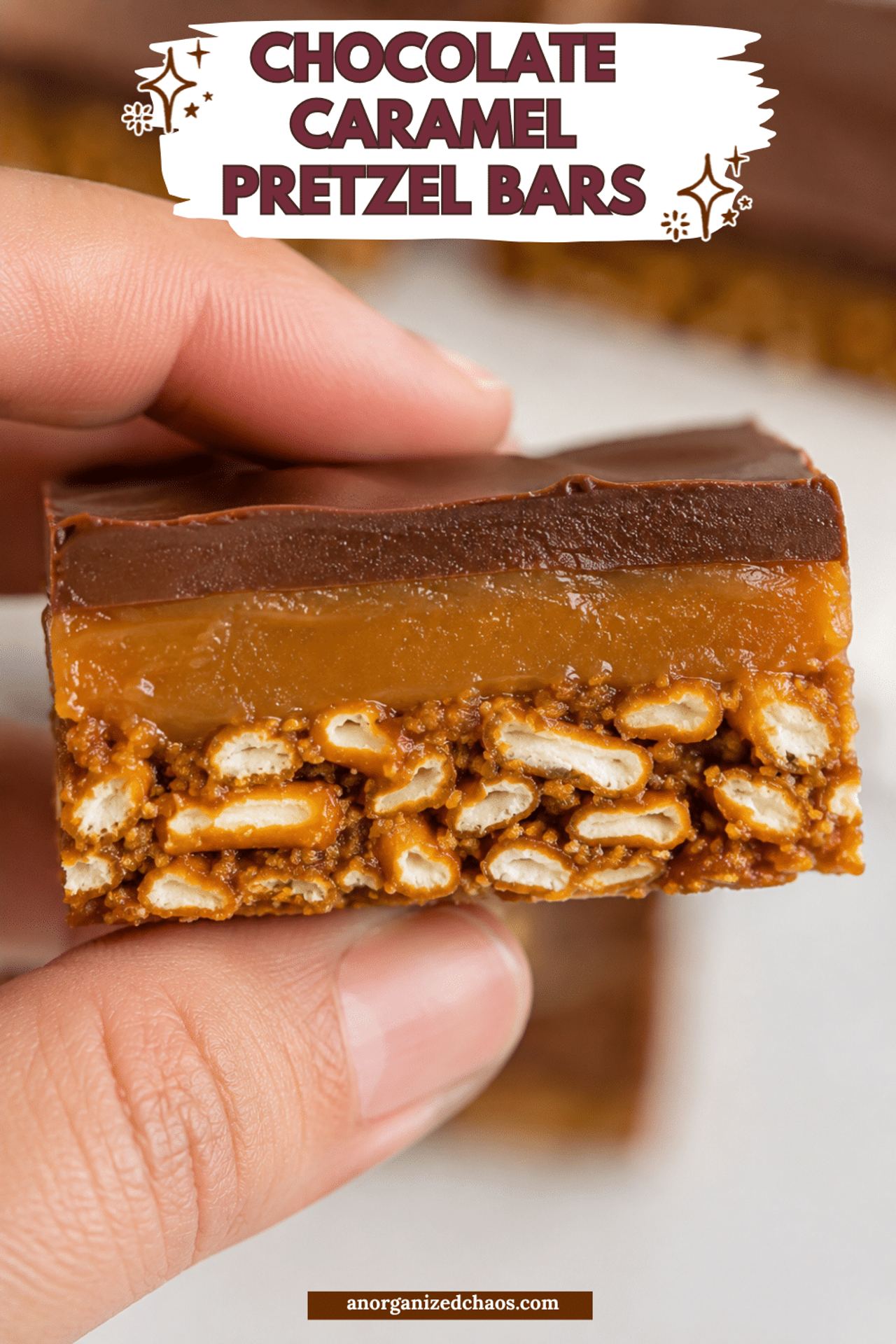 Chocolate Caramel Pretzel Bars