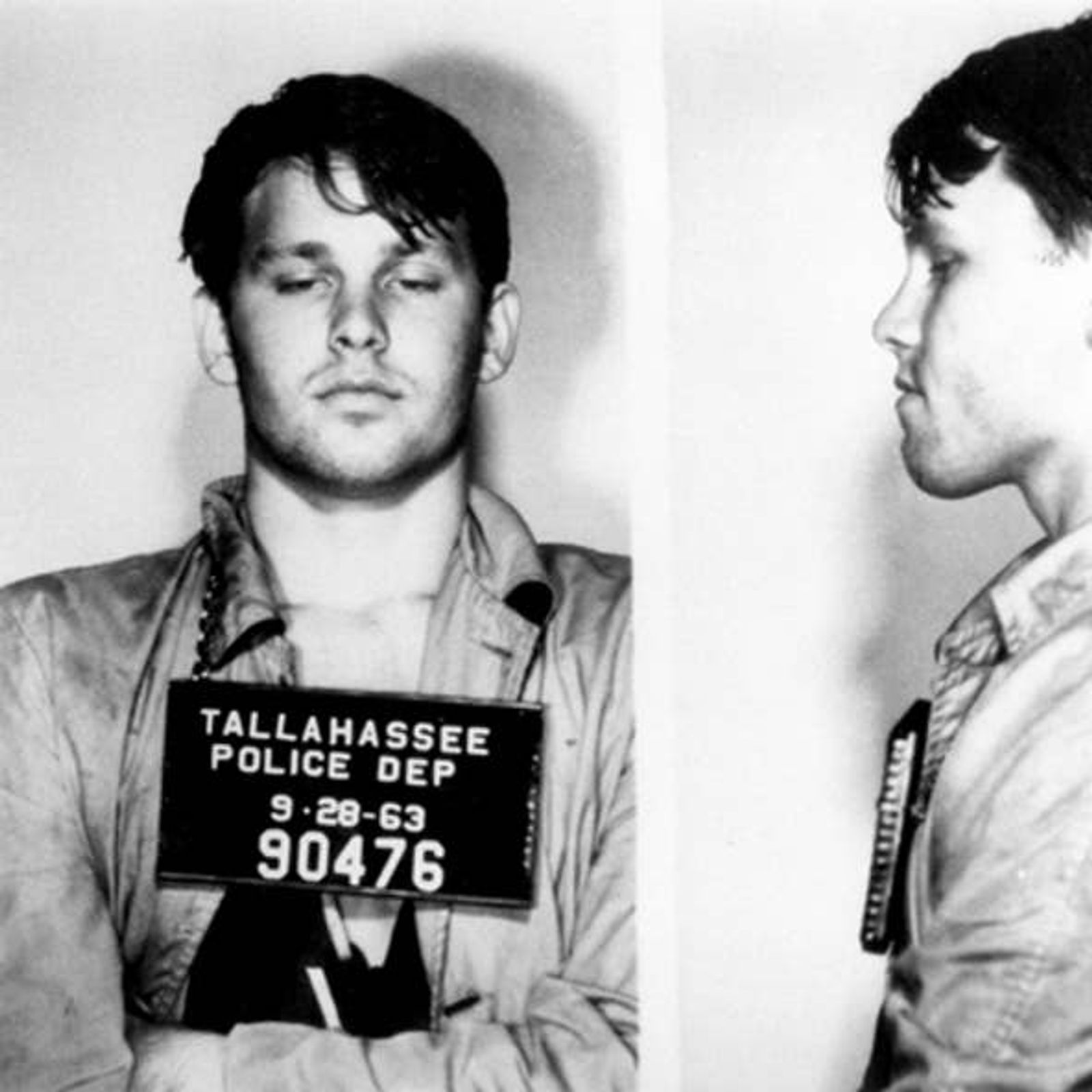 Jim Morrison's mugshot when he was arrested in Tallahassee, Photo Credit: Wikimedia
