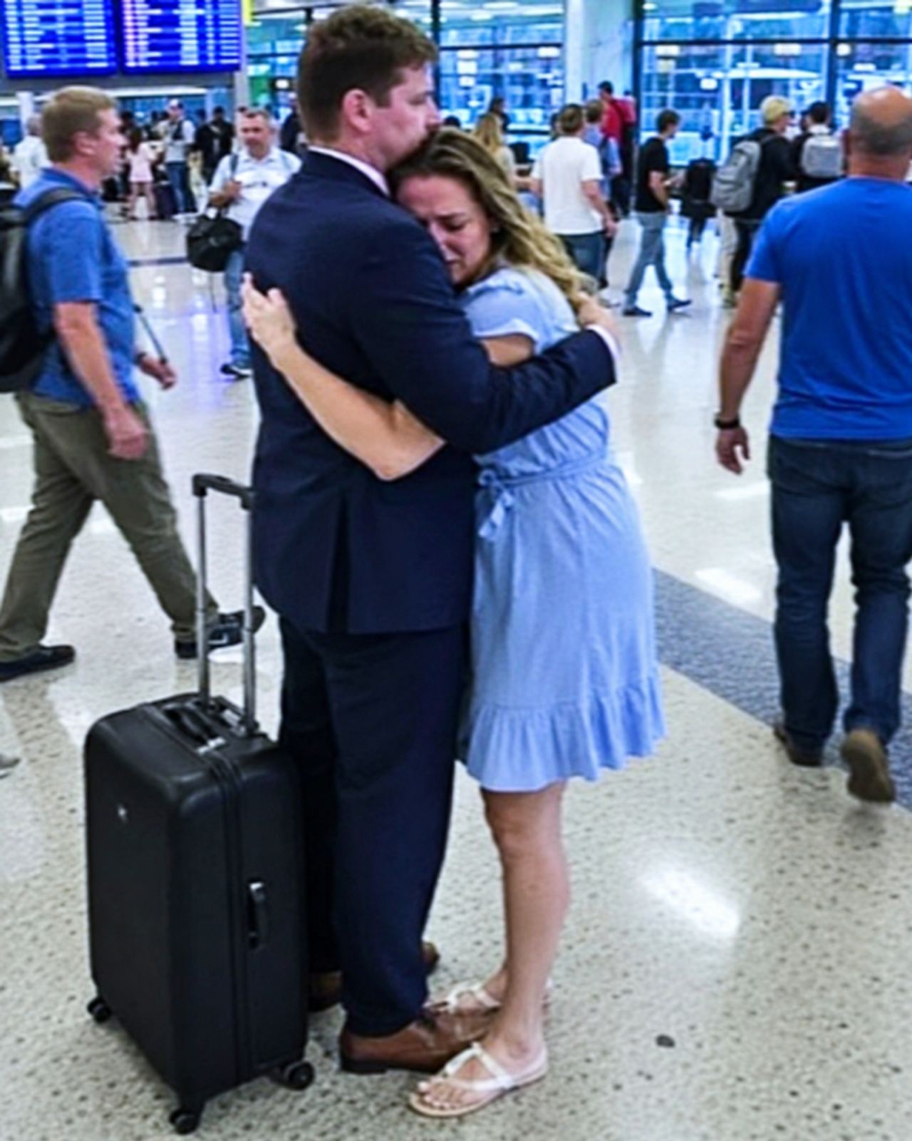 I cried in my husband’s arms at the airport as he boarded what he claimed was a two-year work assignment in Zurich.