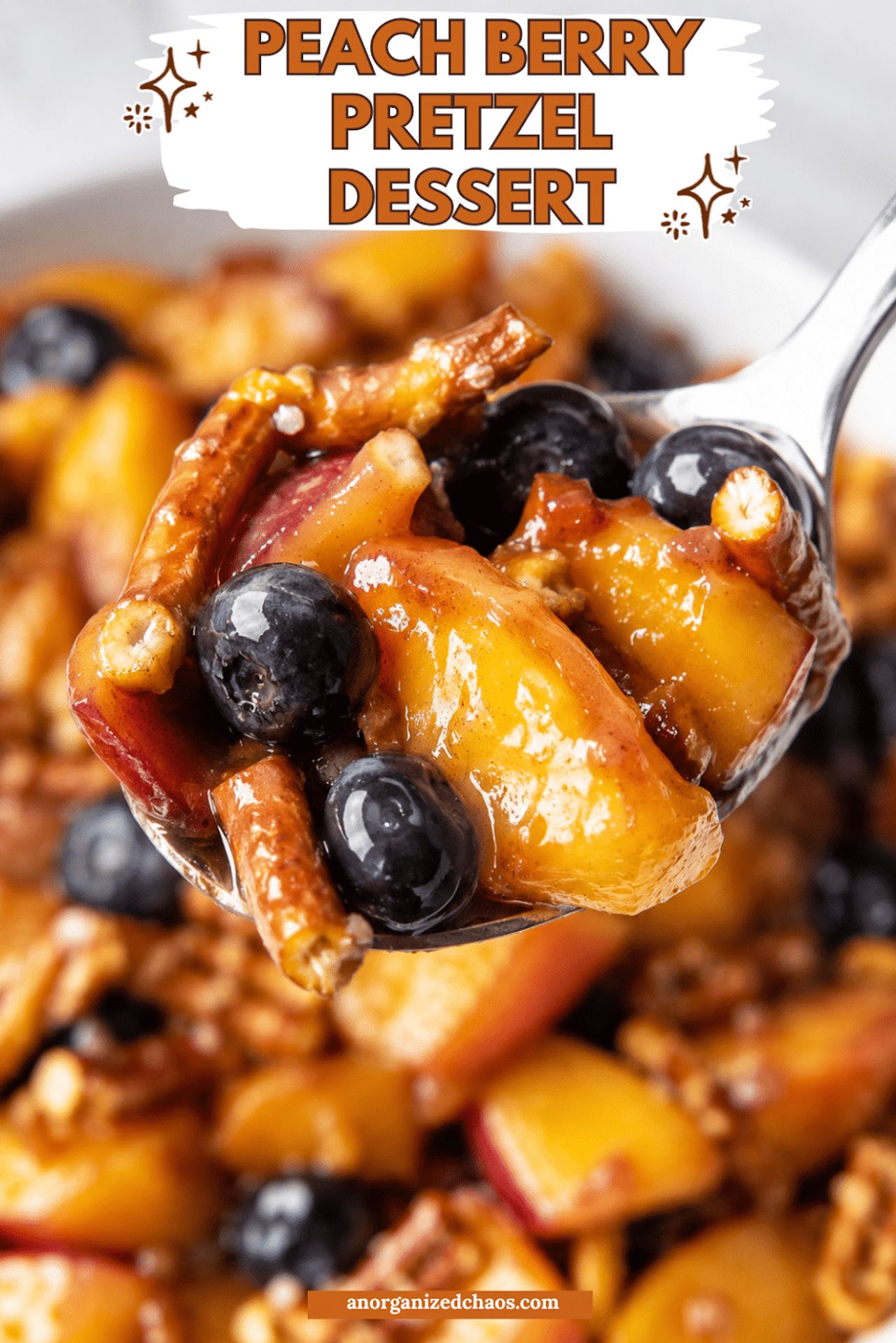 Peach Berry Pretzel Dessert