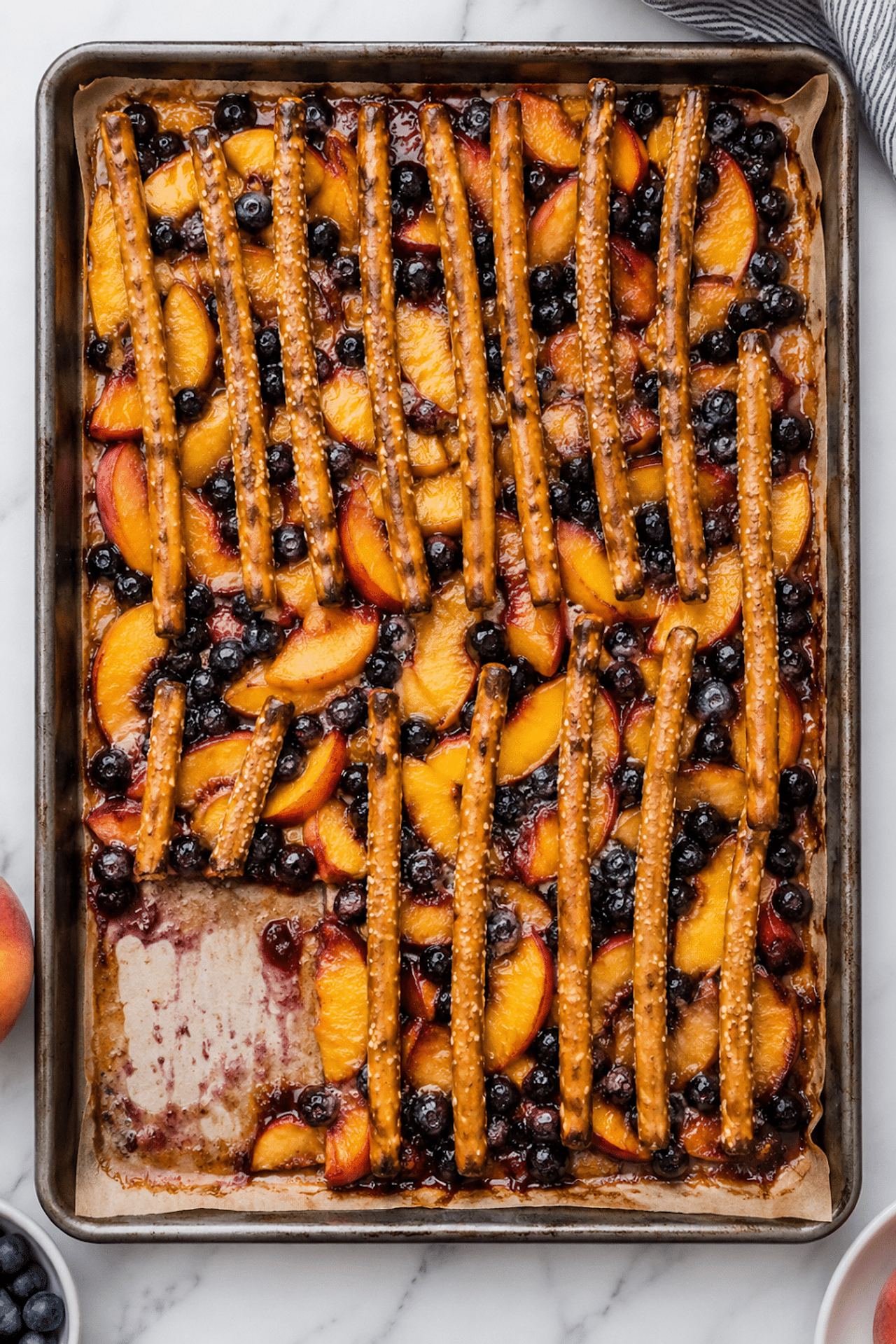 Peach Berry Pretzel Dessert