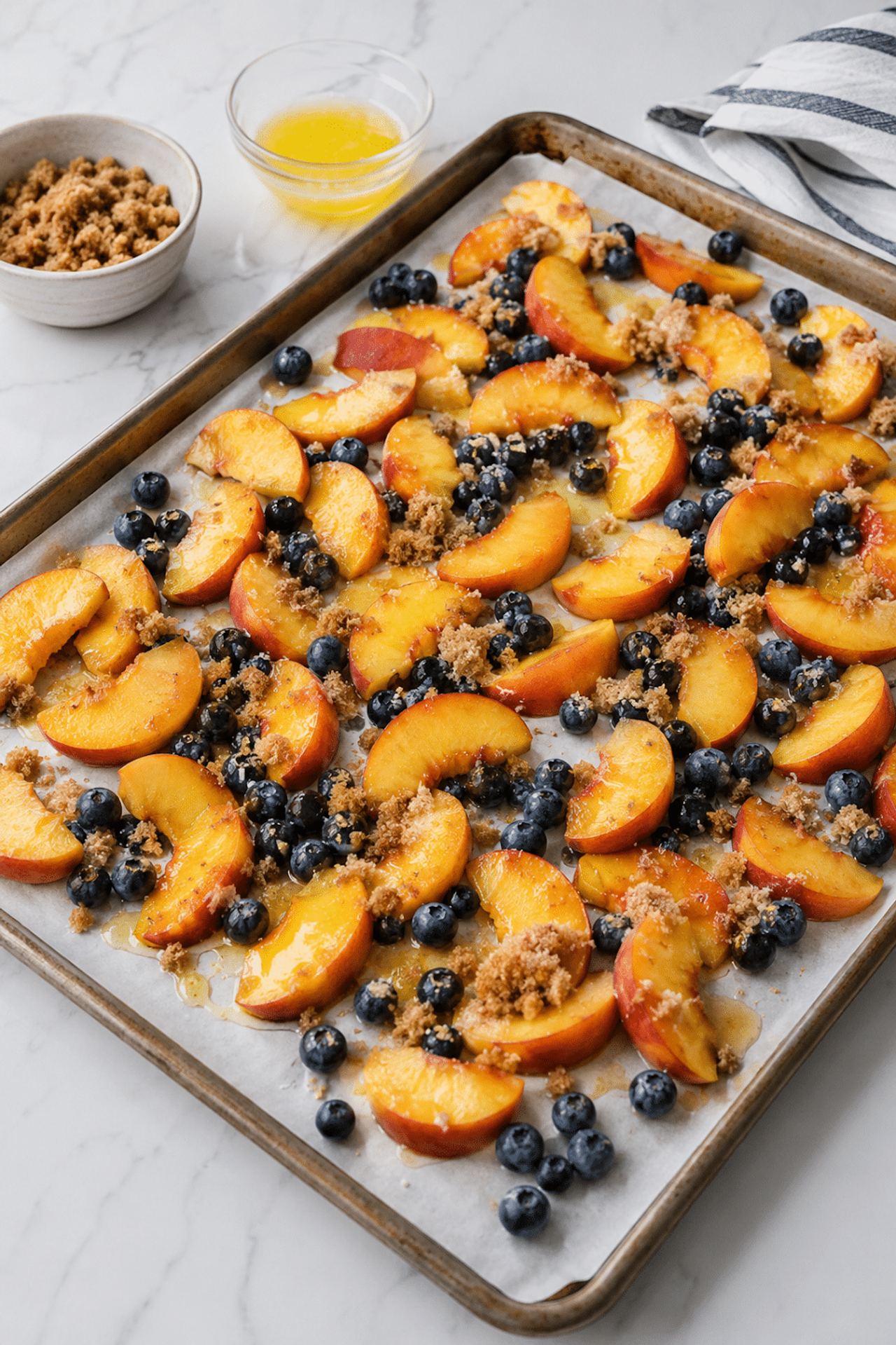 Peach Berry Pretzel Dessert