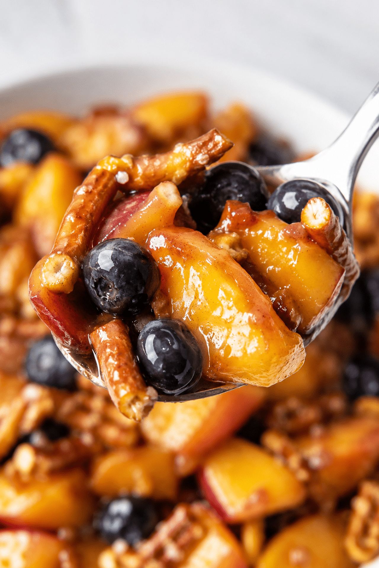 Peach Berry Pretzel Dessert