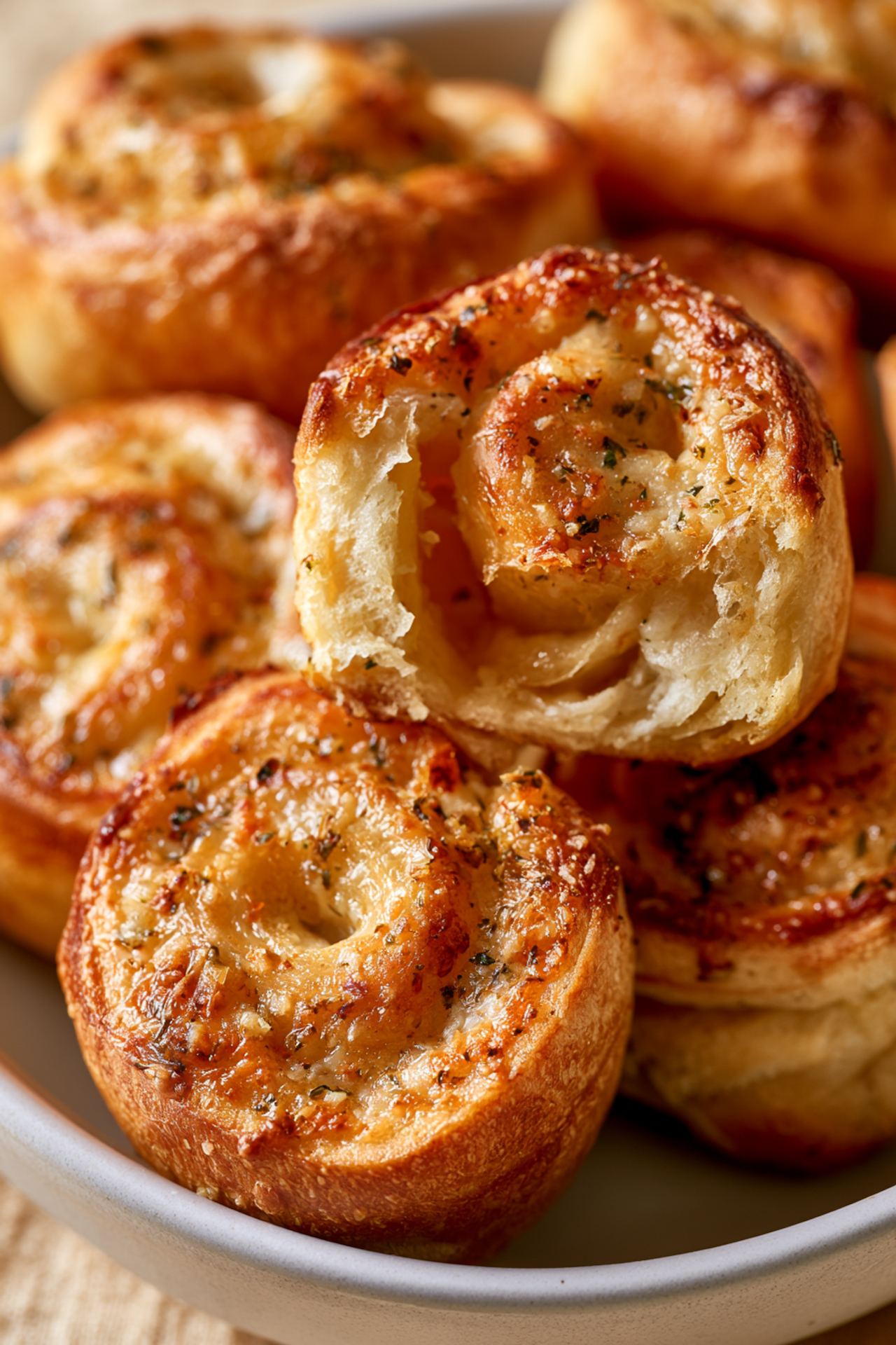 Sandwich Crust Garlic Rolls