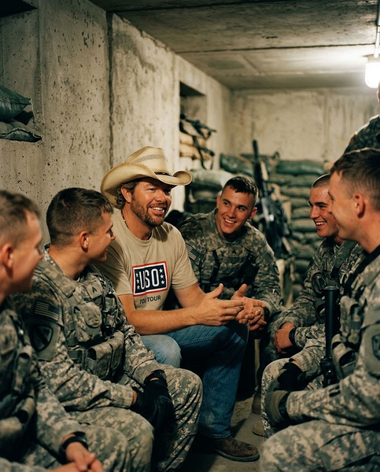 A MORTAR ATTACK INTERRUPTED TOBY KEITH’S SHOW IN AFGHANISTAN—BUT WHAT HAPPENED IN A CONCRETE BUNKER REVEALED THE REAL MA