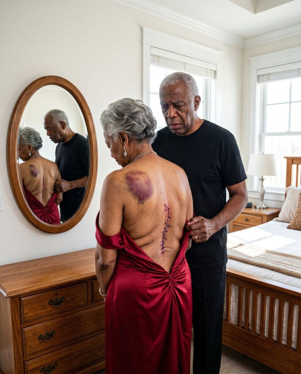 At 60, I remarried my first love. But on our wedding night, as I gently undressed her, I froze—shocked—and a sudden wave