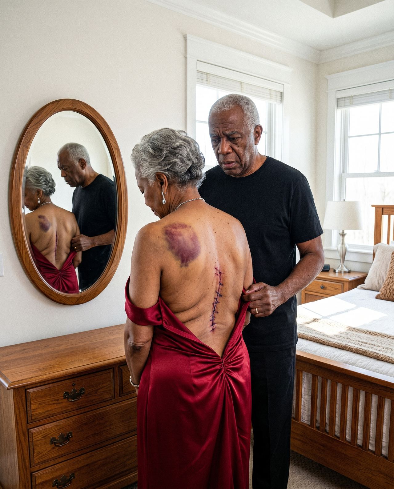 At 60, I remarried my first love. But on our wedding night, as I gently undressed her, I froze—shocked—and a sudden wave