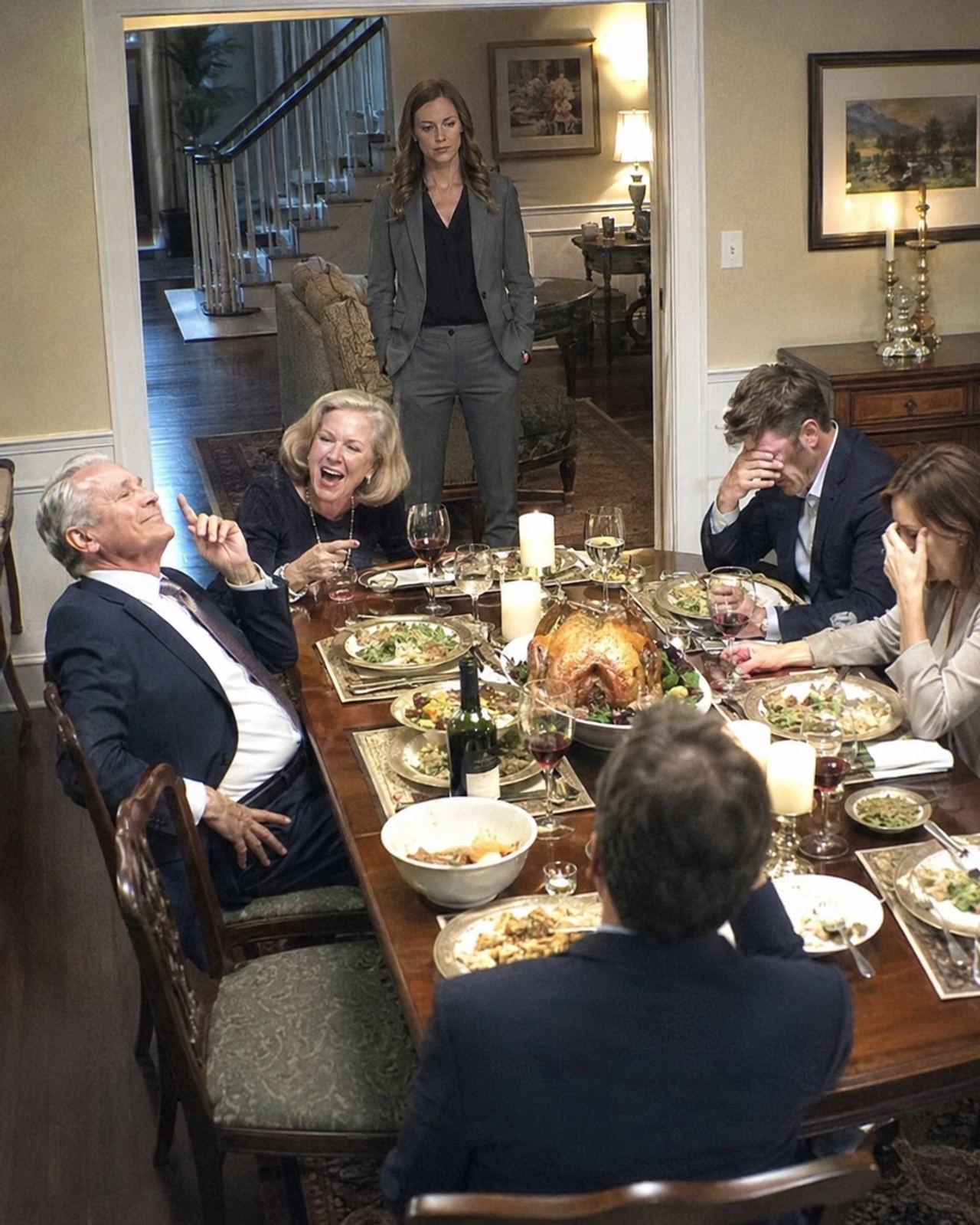 At My Own Family Dinner, My Father Smirked and Said, “Still Living Off Us?” While My Mother Laughed Beside Him—So I Walk