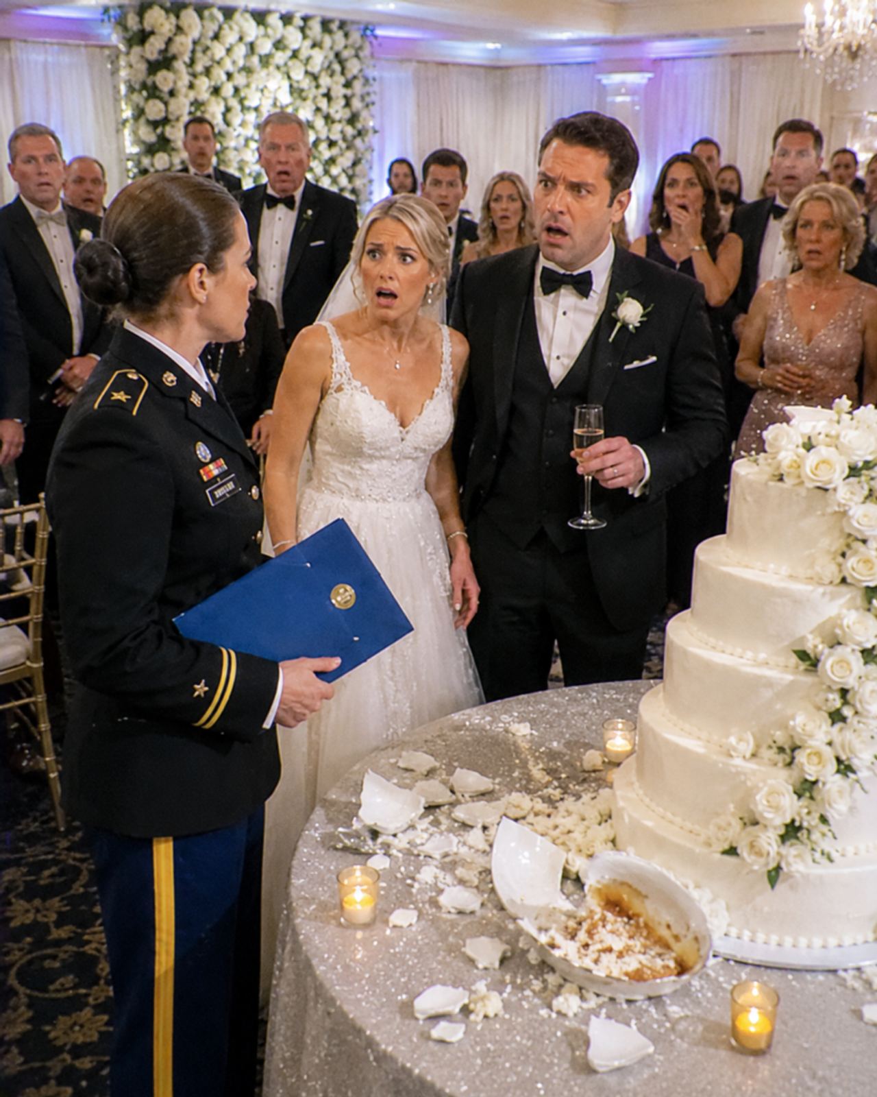 At my younger sister’s wedding, my mother looked at my dress uniform in front of two hundred guests and sneered, “What i