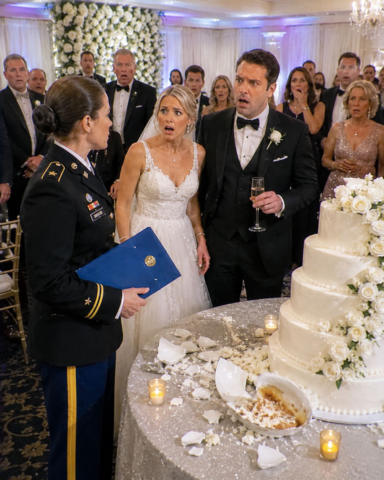 At my younger sister’s wedding, my mother looked at my dress uniform in front of two hundred guests and sneered, “What i