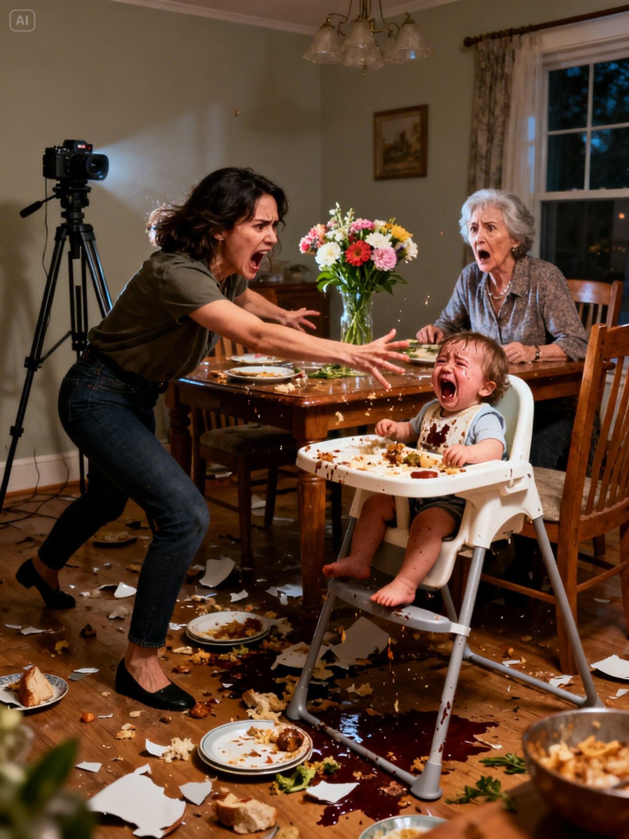 At the family dinner, My Sister Threw Food In My Toddler’s Face And Dragged Her Across The Floor: “Here, eat it like a d