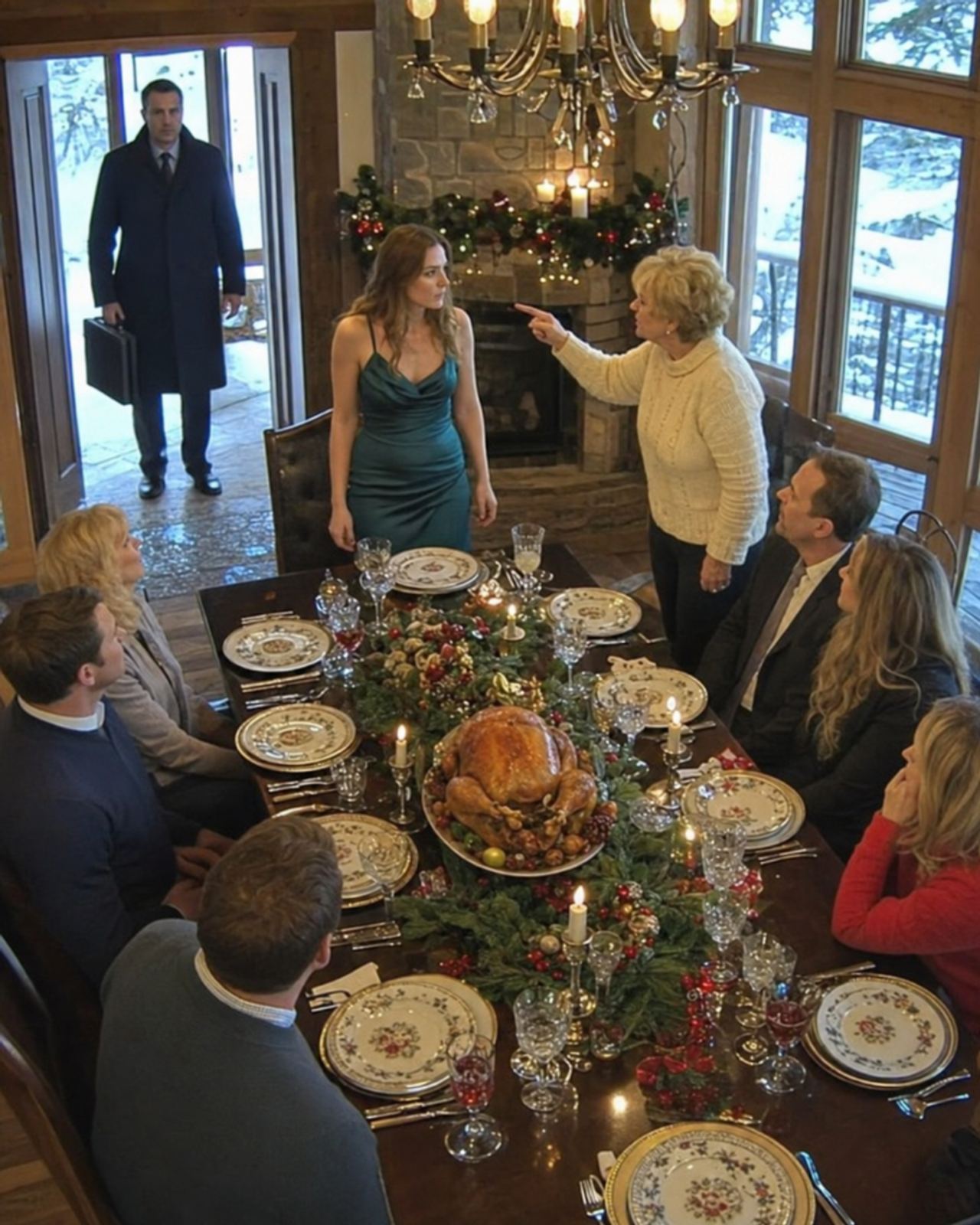 At the Thanksgiving party, my grandma demanded to know why an elderly couple was living in the million-dollar vacation h