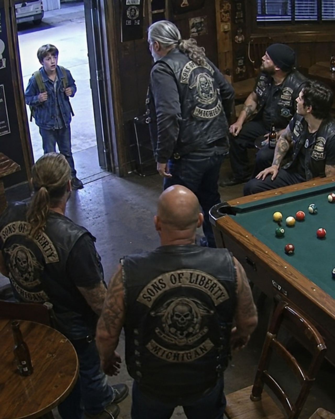 “Can you be my dad for one day?” eleven-year-old Justin asked after walking into the Hells Angels clubhouse with...