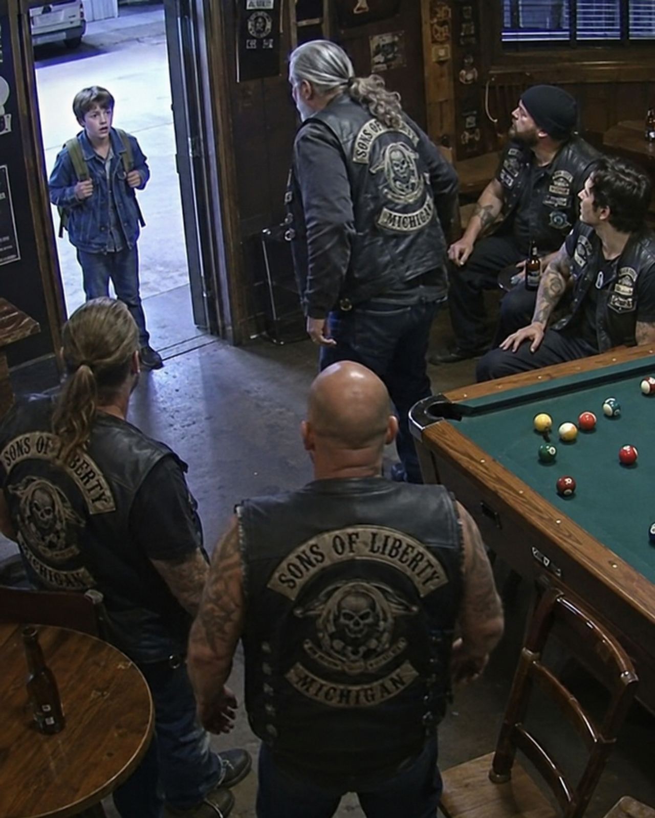 “Can you be my dad for one day?” eleven-year-old Justin asked after walking into the Hells Angels clubhouse with...