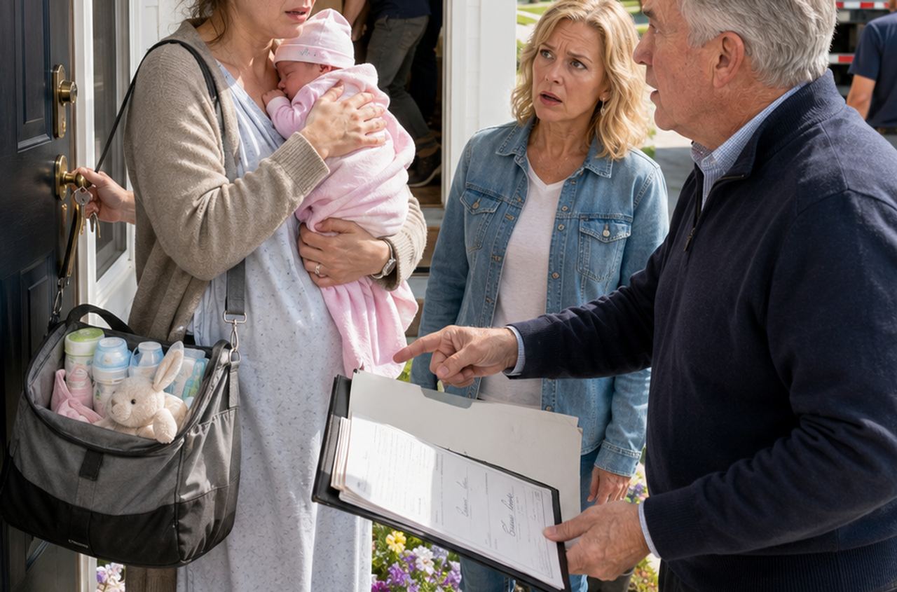 Five Days After Giving Birth, I Came Home To Find My House Sold. My Husband Had Taken Everything And Run Off With His Mi
