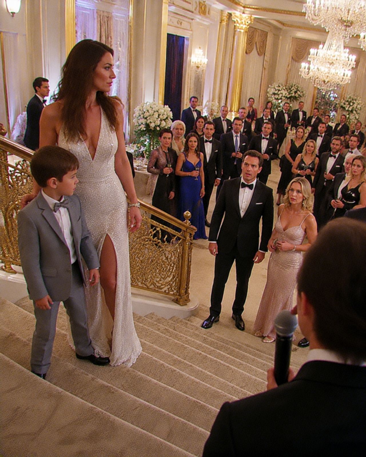 HE BROUGHT HIS MISTRESS TO THE GALA—THEN HIS “INVISIBLE” WIFE WALKED DOWN THE GRAND STAIRCASE