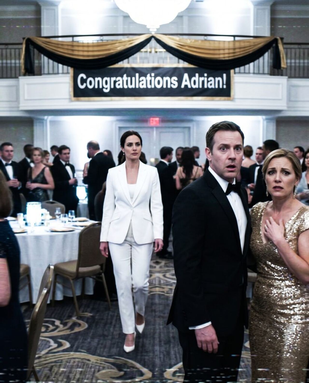 HE BURNED YOUR ONLY DRESS SO YOU COULDN’T STAND BESIDE HIM AT HIS PROMOTION GALA—THEN THE BALLROOM DOORS OPENED, AND THE