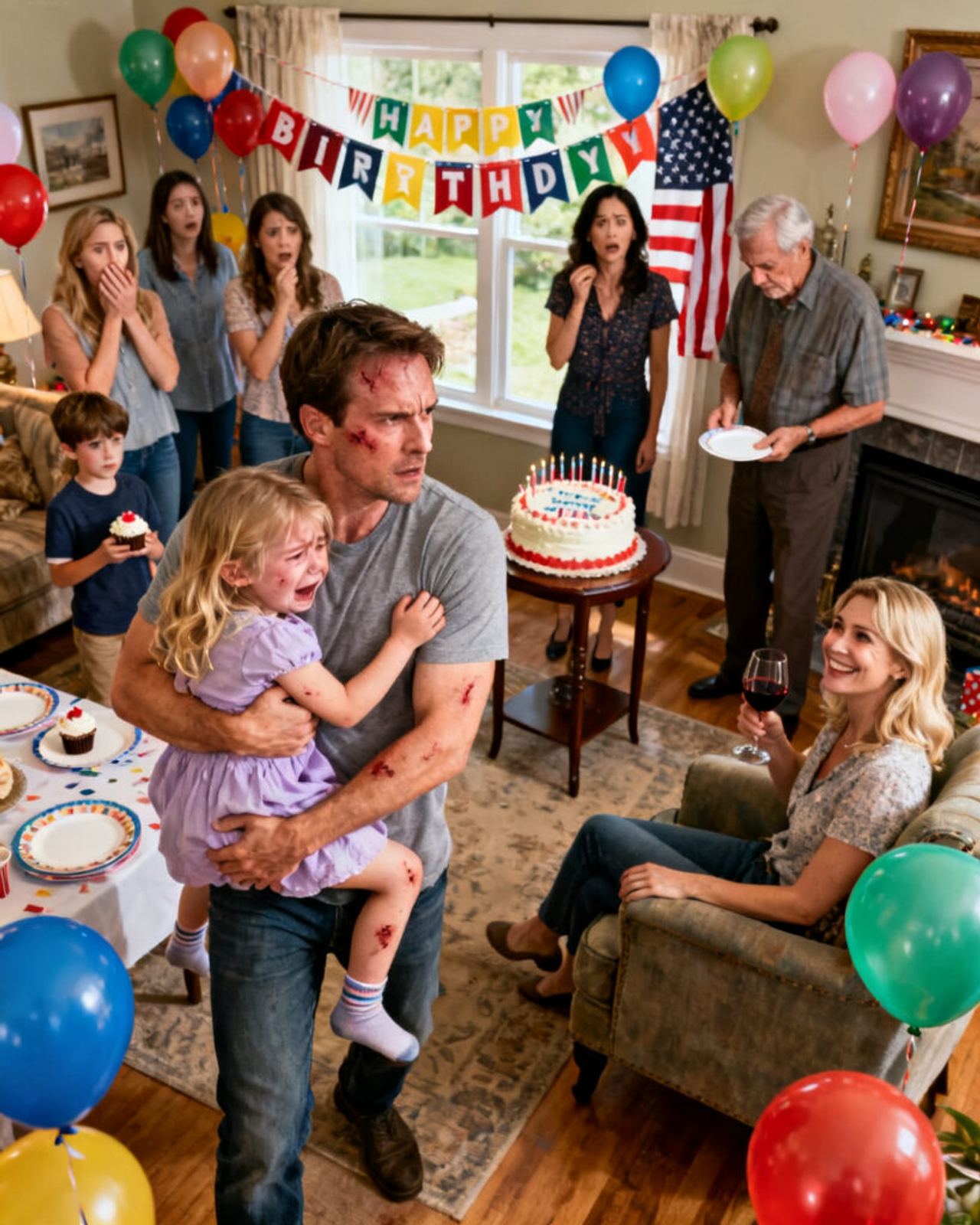 My Daughter Hid Behind A Bathroom Toilet During A Family Birthday Party—When I Saw The Bru!ses, Everyone Told Me To Stay