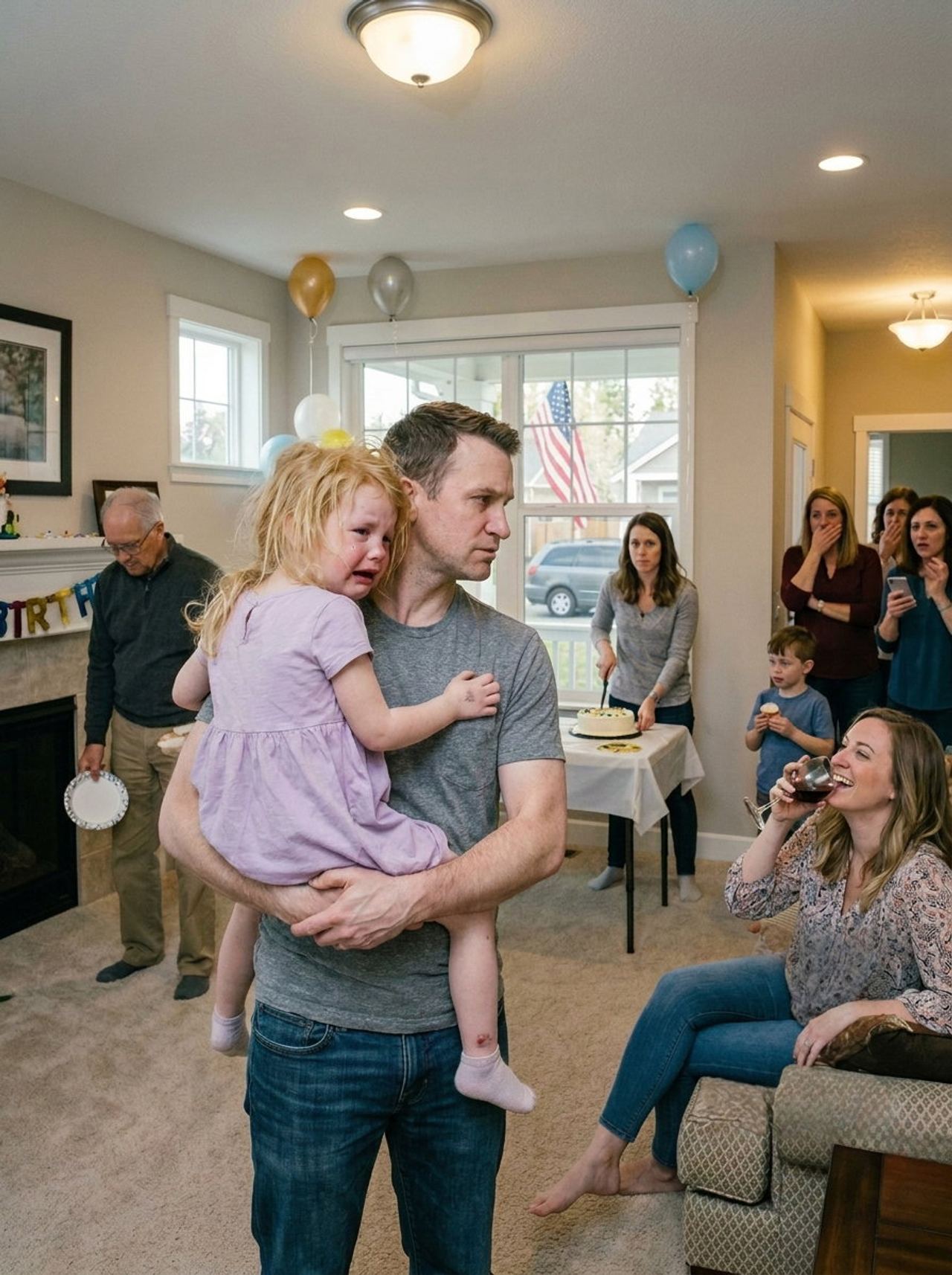 My Daughter Hid Behind A Bathroom Toilet During A Family Birthday Party—When I Saw The Bru!ses, Everyone Told Me To Stay