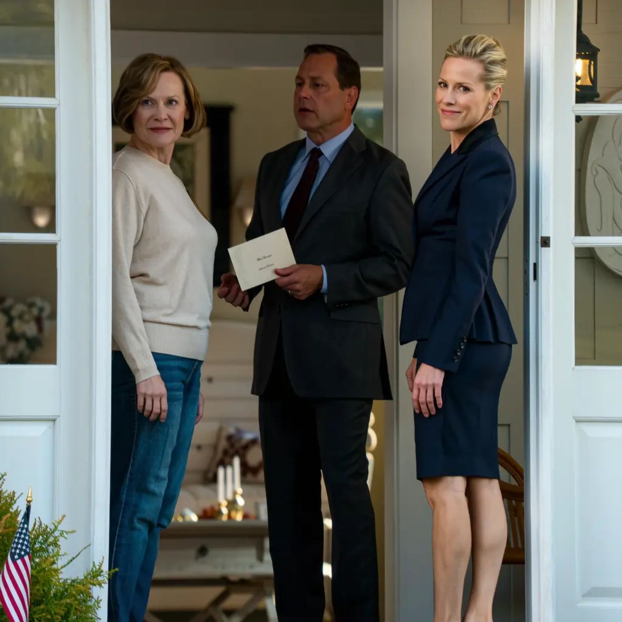 My ex-husband’s new wife appeared at my front door with a confident smile. She said, “We’re here to claim our rightful s