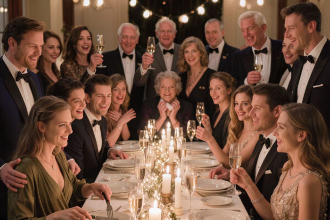 My father’s toast to “our real daughter” hung in the air as twenty faces turned toward Rachel, my fork clattered against