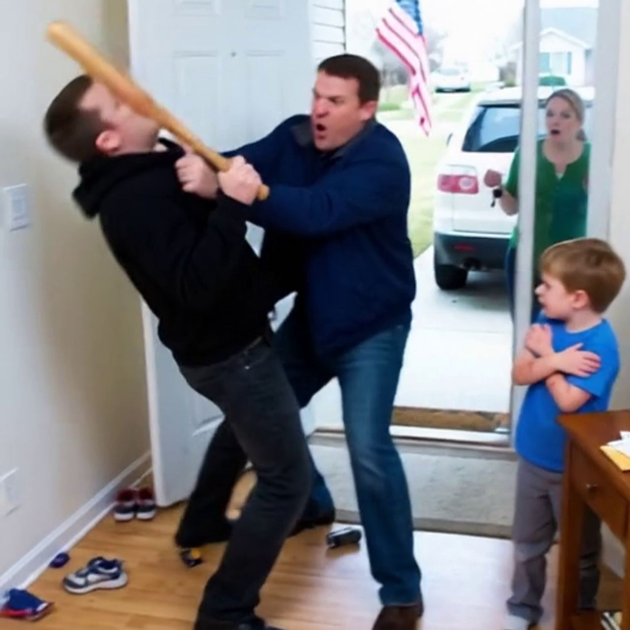 My four-year-old son called me at work, crying: “Dad, Mom’s boyfriend hit me with a