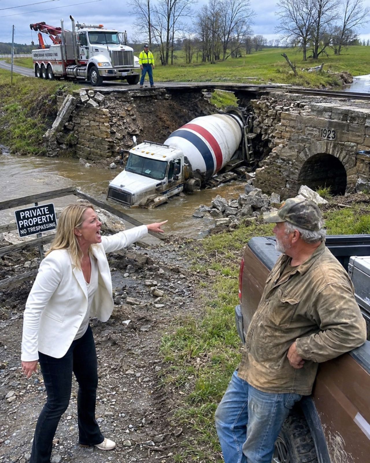 My HOA Neighbor Sent 6 Cement Mixers Across My Private Bridge — Then Found Out It Held the Water Lines for All 47 Homes