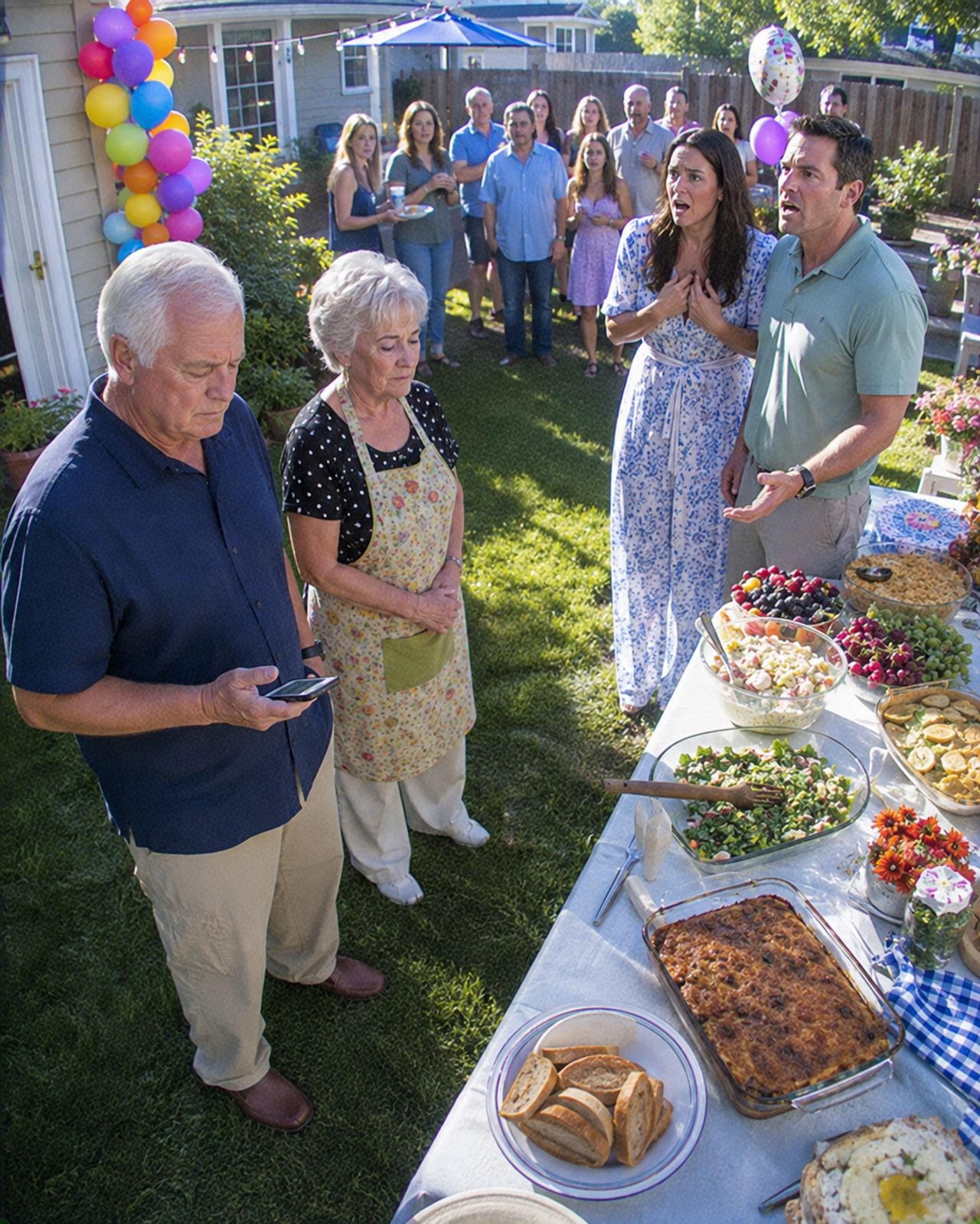 My wife stayed awake for two nights, preparing 38 dishes for 75 relatives at our granddaughter’s birthday celebration. H
