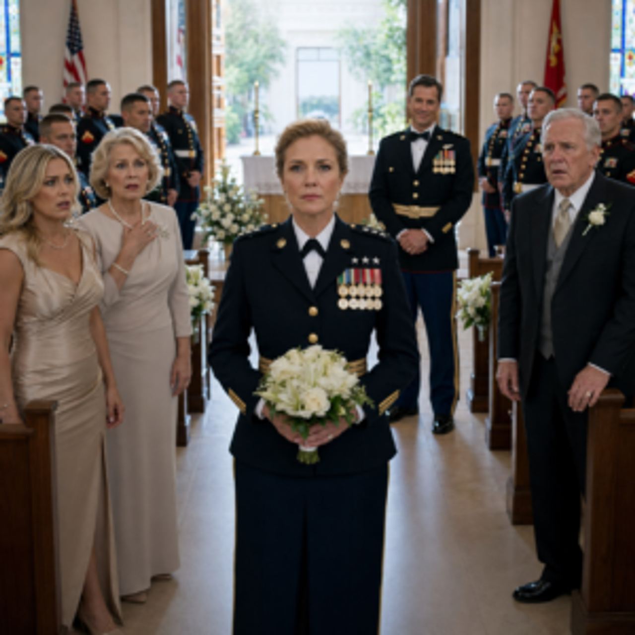 svu My sister laughed when she saw me standing in my military dress blues on my wedding day. She called me embarrassing,