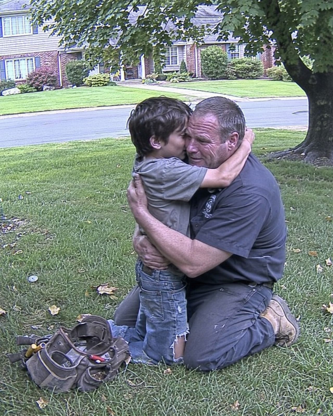 When Andrew Roark came home after a twelve-hour electrical job, he found a thin little boy sitting beneath the maple tre