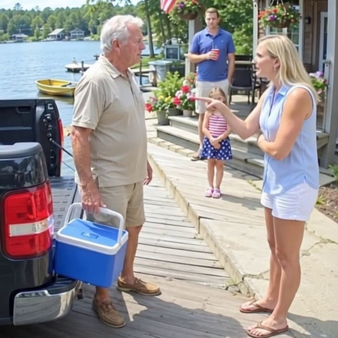 When I arrived at our lake house for the Fourth of July, my daughter-in-law stopped