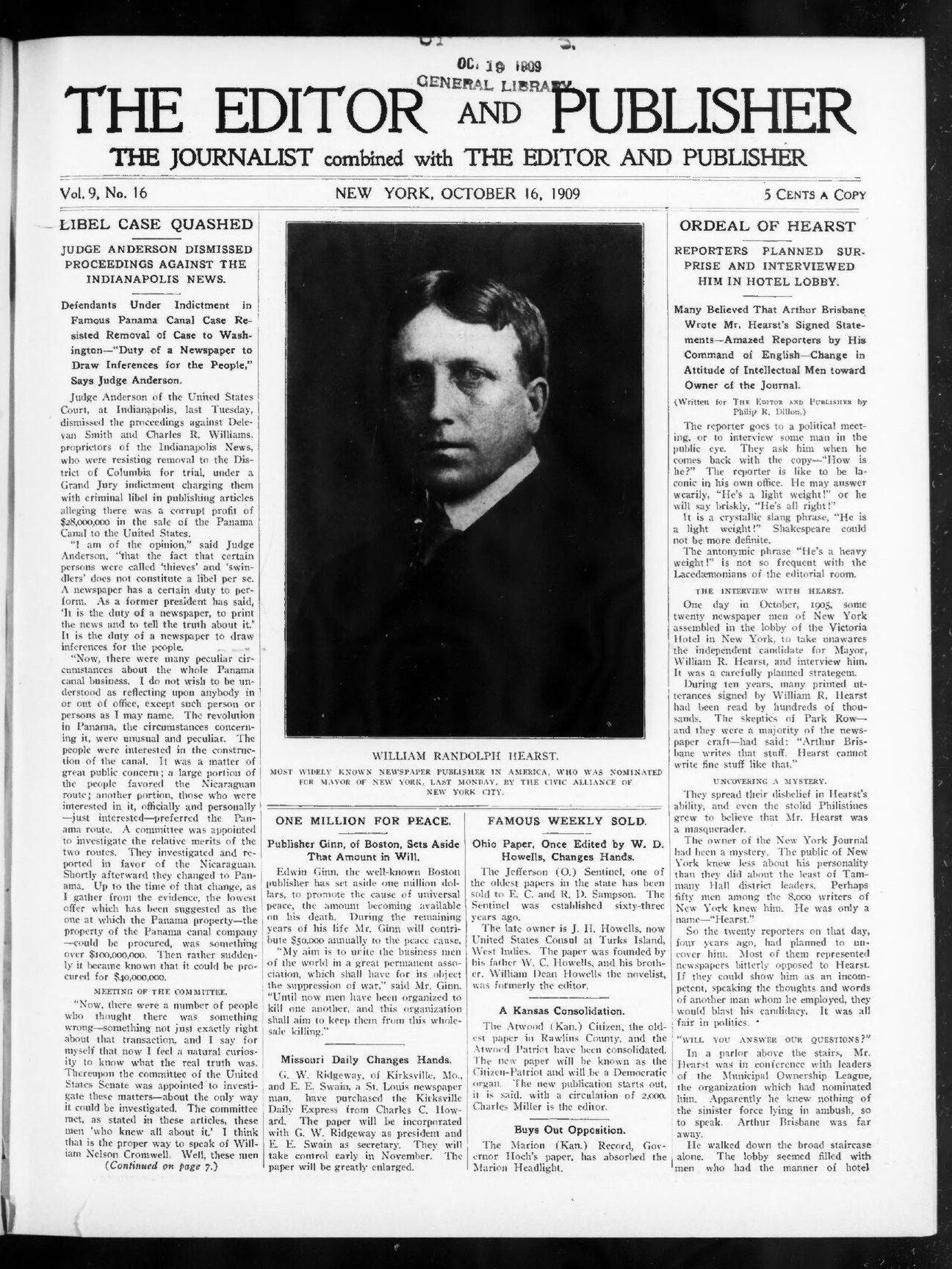 The Editor and Publisher 1909-10-16- Vol 9 Iss 16 (IA sim editor-publisher 1909-10-16 9 16)